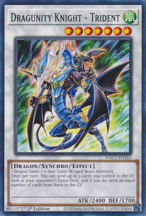 Dragunity Knight - Trident (HAC1-EN164) - Hidden Arsenal: Chapter 1 1st Edition - Premium Yugioh Single from Konami - Just $0.25! Shop now at Game Crave Tournament Store
