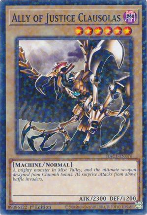 Ally of Justice Clausolas (Duel Terminal) (HAC1-EN076) - Hidden Arsenal: Chapter 1 1st Edition - Premium Yugioh Single from Konami - Just $0.23! Shop now at Game Crave Tournament Store