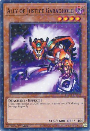 Ally of Justice Garadholg (Duel Terminal) (HAC1-EN078) - Hidden Arsenal: Chapter 1 1st Edition - Premium Yugioh Single from Konami - Just $0.25! Shop now at Game Crave Tournament Store