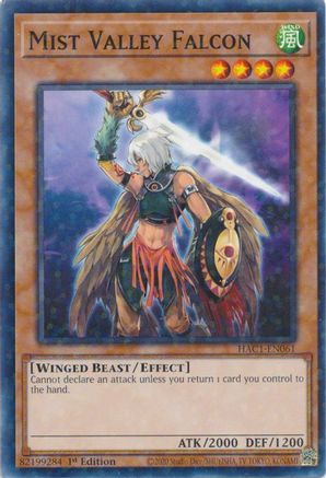 Mist Valley Falcon (Duel Terminal) (HAC1-EN061) - Hidden Arsenal: Chapter 1 1st Edition - Premium Yugioh Single from Konami - Just $0.25! Shop now at Game Crave Tournament Store