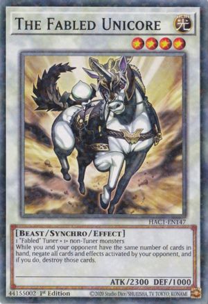 The Fabled Unicore (Duel Terminal) (HAC1-EN147) - Hidden Arsenal: Chapter 1 1st Edition - Premium Yugioh Single from Konami - Just $0.85! Shop now at Game Crave Tournament Store