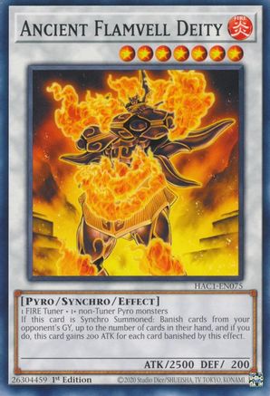 Ancient Flamvell Deity (HAC1-EN075) - Hidden Arsenal: Chapter 1 1st Edition - Premium Yugioh Single from Konami - Just $0.25! Shop now at Game Crave Tournament Store