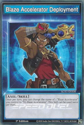 Blaze Accelerator Deployment (SGX1-ENS08) - Speed Duel GX: Duel Academy Box 1st Edition - Premium Yugioh Single from Konami - Just $0.25! Shop now at Game Crave Tournament Store