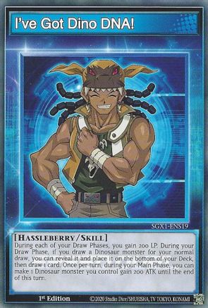 I've Got Dino DNA! (SGX1-ENS19) - Speed Duel GX: Duel Academy Box 1st Edition - Premium Yugioh Single from Konami - Just $0.25! Shop now at Game Crave Tournament Store