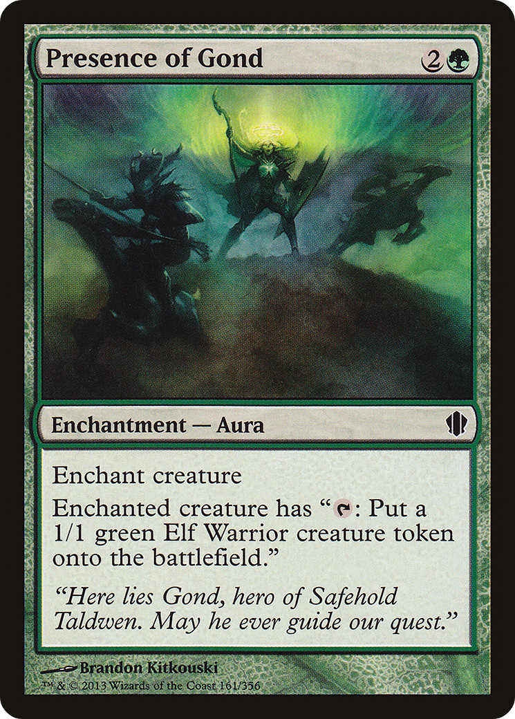 Presence of Gond (C13-161) - Commander 2013 - Premium MTG Single from Wizards of the Coast - Just $0.25! Shop now at Game Crave Tournament Store