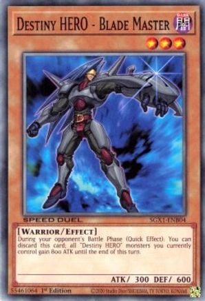 Destiny HERO - Blade Master (SGX1-ENB04) - Speed Duel GX: Duel Academy Box 1st Edition - Premium Yugioh Single from Konami - Just $0.25! Shop now at Game Crave Tournament Store