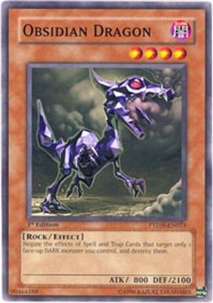 Obsidian Dragon (PTDN-EN023) - Phantom Darkness Unlimited - Premium Yugioh Single from Konami - Just $0.25! Shop now at Game Crave Tournament Store