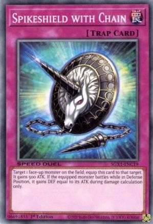 Spikeshield with Chain (SGX1-ENC19) - Speed Duel GX: Duel Academy Box 1st Edition - Premium Yugioh Single from Konami - Just $0.25! Shop now at Game Crave Tournament Store