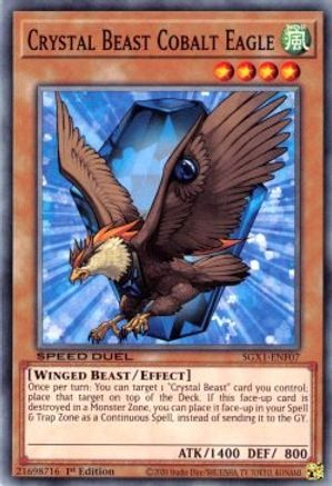 Crystal Beast Cobalt Eagle (SGX1-ENF07) - Speed Duel GX: Duel Academy Box 1st Edition - Premium Yugioh Single from Konami - Just $0.25! Shop now at Game Crave Tournament Store