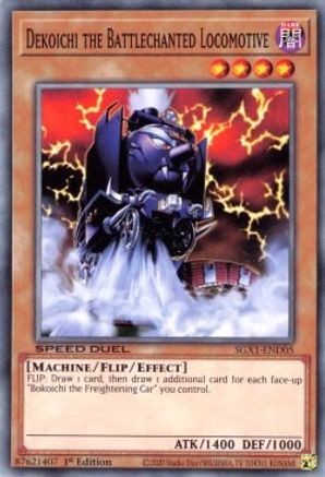 SGX1-END05 Dekoichi the Battlechanted Locomotive Secret Rare 1st Edition Mint YuGiOh Card