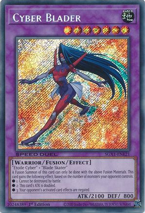 Game Crave Tournament Store - Cyber Blader (Secret Rare) (SGX1-ENE21) - Speed Duel GX: Duel Academy Box 1st Edition Game Crave Tournament Store - Cyber Blader (Secret Rare) (SGX1-ENE21) - Speed Duel GX: Duel Academy Box 1st Edition