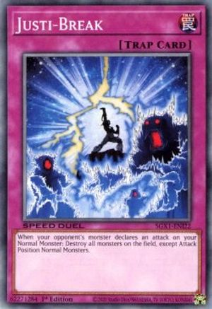 Justi-Break (SGX1-ENI22) - Speed Duel GX: Duel Academy Box 1st Edition - Premium Yugioh Single from Konami - Just $0.25! Shop now at Game Crave Tournament Store
