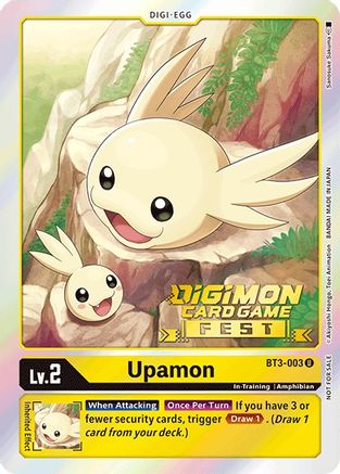 Upamon - BT3-003 (Digimon Card Game Fest 2022) (BT3-003) - Release Special Booster Foil - Premium Digimon Single from Bandai - Just $0.60! Shop now at Game Crave Tournament Store