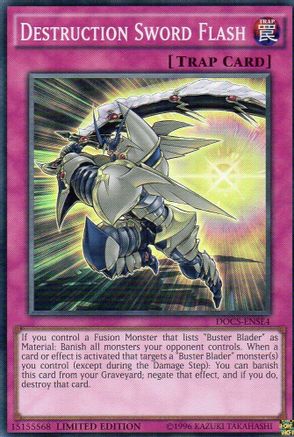 Destruction Sword Flash (DOCS-ENSE4) - Dimension of Chaos Limited - Premium Yugioh Single from Konami - Just $4! Shop now at Game Crave Tournament Store