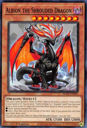 Game Crave Tournament Store - Albion the Shrouded Dragon (SDAZ-EN005) - Structure Deck: Albaz Strike 1st Edition Game Crave Tournament Store - Albion the Shrouded Dragon (SDAZ-EN005) - Structure Deck: Albaz Strike 1st Edition