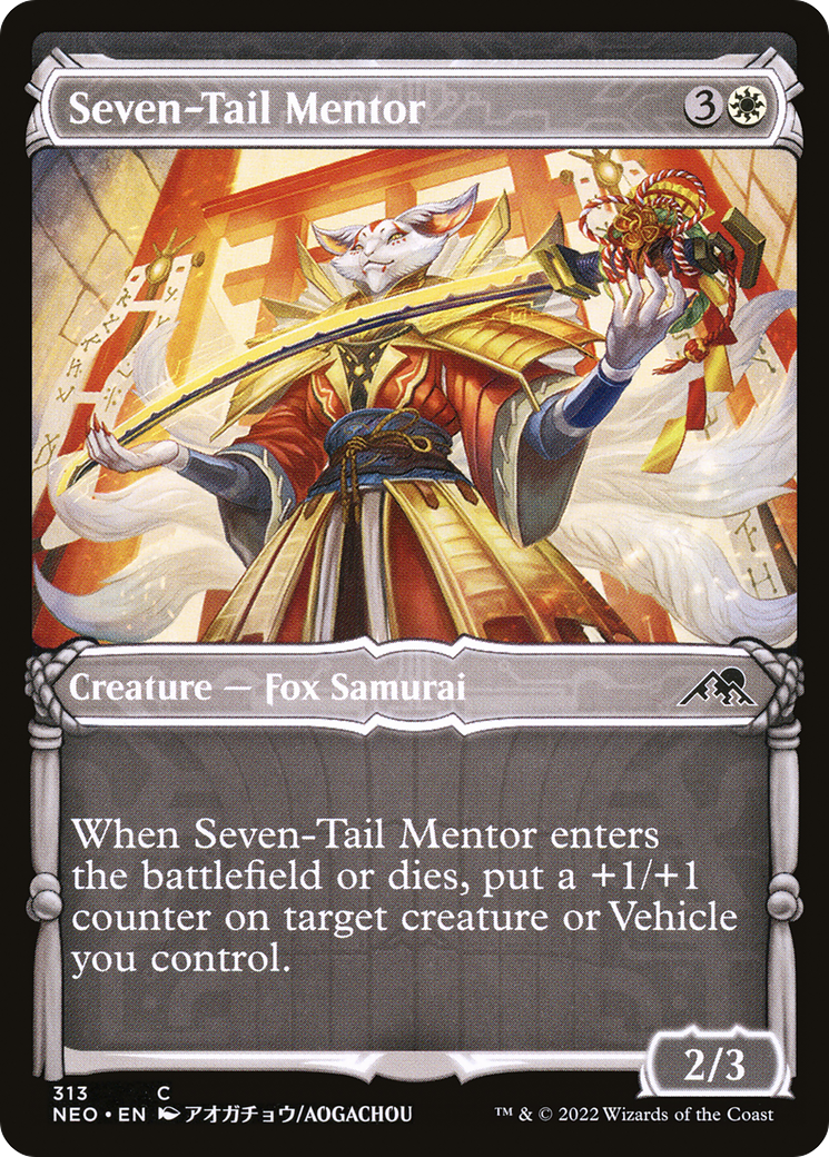 Seven-Tail Mentor (NEO-313) - Kamigawa: Neon Dynasty: (Showcase) - Premium MTG Single from Wizards of the Coast - Just $0.08! Shop now at Game Crave Tournament Store