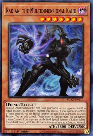 Radian, the Multidimensional Kaiju (SDAZ-EN010) - Structure Deck: Albaz Strike 1st Edition - Premium Yugioh Single from Konami - Just $0.25! Shop now at Game Crave Tournament Store