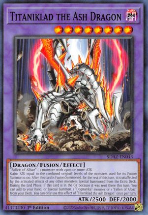 Titaniklad the Ash Dragon (SDAZ-EN043) - Structure Deck: Albaz Strike 1st Edition - Premium Yugioh Single from Konami - Just $0.25! Shop now at Game Crave Tournament Store