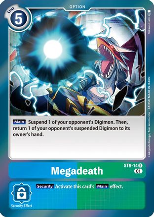 Megadeath (ST9-14) - Starter Deck 09: Ultimate Ancient Dragon Foil - Premium Digimon Single from Bandai - Just $0.27! Shop now at Game Crave Tournament Store