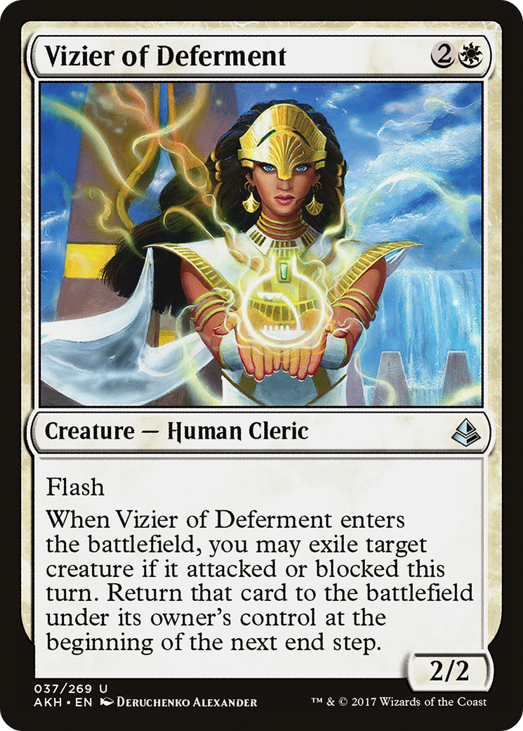 Vizier of Deferment (AKH-037) - Amonkhet - Premium MTG Single from Wizards of the Coast - Just $0.08! Shop now at Game Crave Tournament Store
