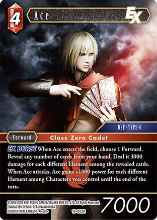 Ace EX (EMISSARIES OF LIGHT) Foil - Premium Final Fantasy Single from Emissaries of Light - Just $0.28! Shop now at Game Crave Tournament Store