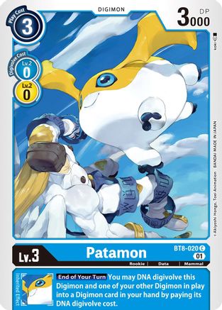 Patamon (BT8-020) - New Awakening - Premium Digimon Single from Bandai - Just $0.25! Shop now at Game Crave Tournament Store
