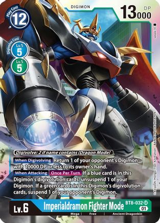 Imperialdramon Fighter Mode (BT8-032) - New Awakening Foil - Premium Digimon Single from Bandai - Just $0.41! Shop now at Game Crave Tournament Store