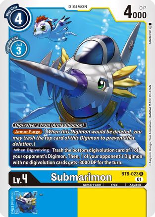 Submarimon (BT8-023) - New Awakening - Premium Digimon Single from Bandai - Just $0.25! Shop now at Game Crave Tournament Store