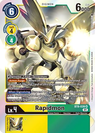 Rapidmon (BT8-039) - New Awakening Foil - Premium Digimon Single from Bandai - Just $1.24! Shop now at Game Crave Tournament Store