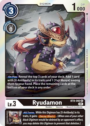 Ryudamon (BT8-060) - New Awakening Foil - Premium Digimon Single from Bandai - Just $0.38! Shop now at Game Crave Tournament Store