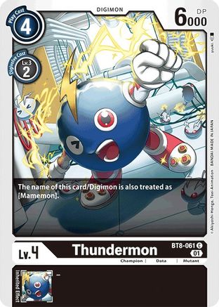 Thundermon (BT8-061) - New Awakening - Premium Digimon Single from Bandai - Just $0.08! Shop now at Game Crave Tournament Store