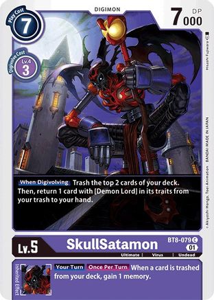 SkullSatamon (BT8-079) - New Awakening - Premium Digimon Single from Bandai - Just $0.25! Shop now at Game Crave Tournament Store