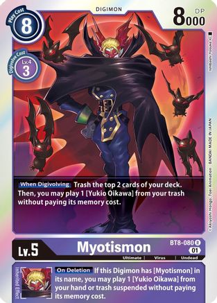 Myotismon (BT8-080) - New Awakening Foil - Premium Digimon Single from Bandai - Just $0.25! Shop now at Game Crave Tournament Store