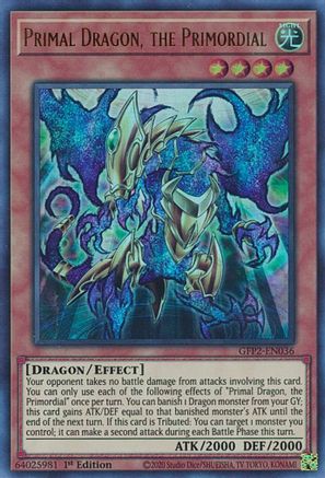 Primal Dragon, the Primordial (GFP2-EN036) - Ghosts From the Past: The 2nd Haunting 1st Edition - Premium Yugioh Single from Konami - Just $0.25! Shop now at Game Crave Tournament Store