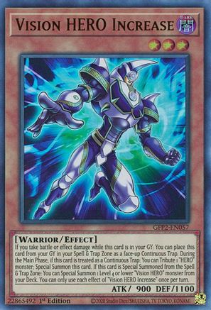 Vision HERO Increase (GFP2-EN057) - Ghosts From the Past: The 2nd Haunting 1st Edition - Premium Yugioh Single from Konami - Just $0.82! Shop now at Game Crave Tournament Store