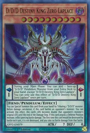 D/D/D Destiny King Zero Laplace (GFP2-EN079) - Ghosts From the Past: The 2nd Haunting 1st Edition - Premium Yugioh Single from Konami - Just $0.25! Shop now at Game Crave Tournament Store