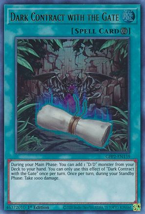 Dark Contract with the Gate (GFP2-EN159) - Ghosts From the Past: The 2nd Haunting 1st Edition - Premium Yugioh Single from Konami - Just $0.86! Shop now at Game Crave Tournament Store