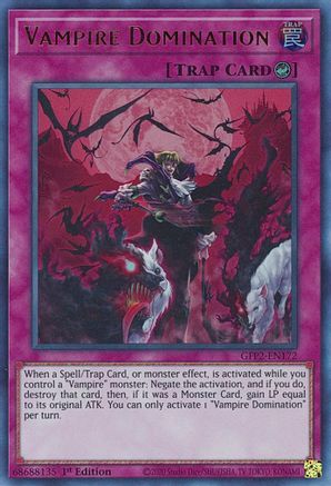 Vampire Domination (GFP2-EN172) - Ghosts From the Past: The 2nd Haunting 1st Edition - Premium Yugioh Single from Konami - Just $0.25! Shop now at Game Crave Tournament Store