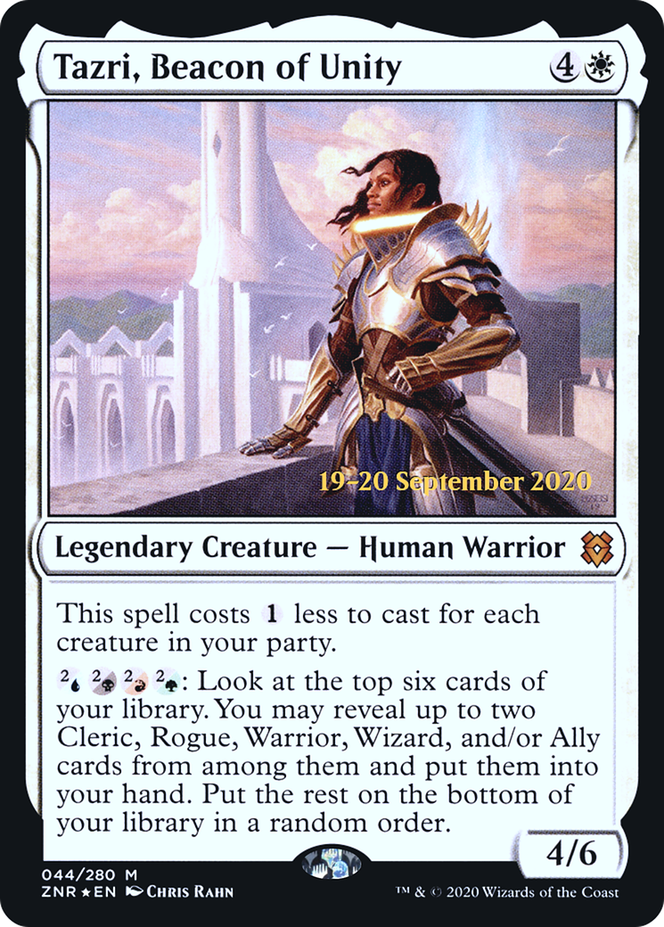 Tazri, Beacon of Unity (PZNR-44S) - Zendikar Rising Promos Foil - Premium MTG Single from Wizards of the Coast - Just $1.41! Shop now at Game Crave Tournament Store