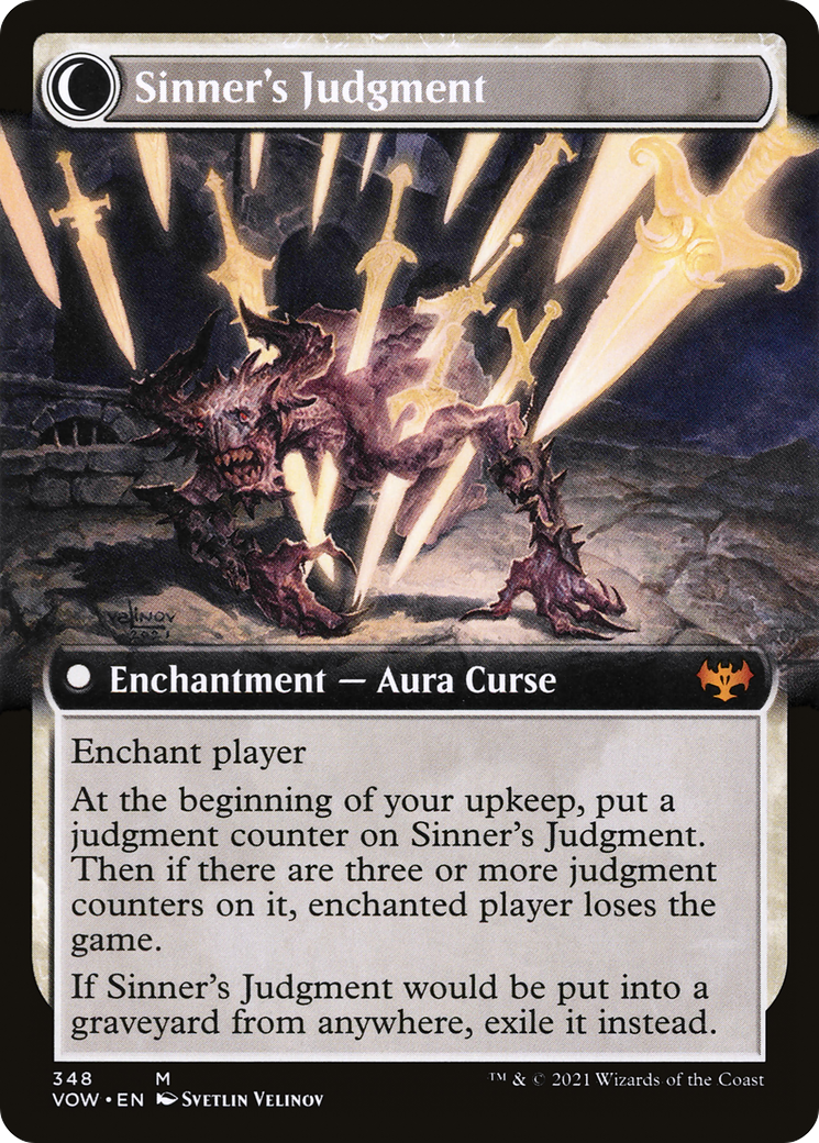 Faithbound Judge // Sinner's Judgment (VOW-348) - Innistrad: Crimson Vow: (Extended Art, Double Faced Transform) Foil - Premium MTG Single from Wizards of the Coast - Just $0.41! Shop now at Game Crave Tournament Store