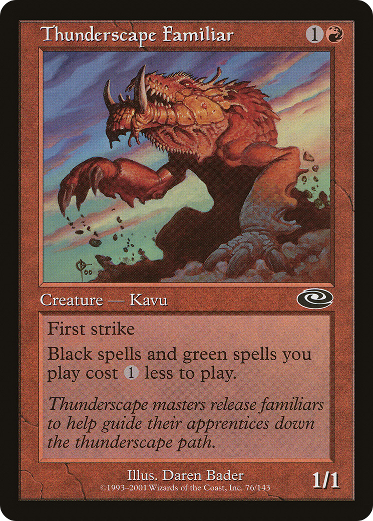 Thunderscape Familiar (PLS-076) - Planeshift Foil - Premium MTG Single from Wizards of the Coast - Just $1.26! Shop now at Game Crave Tournament Store