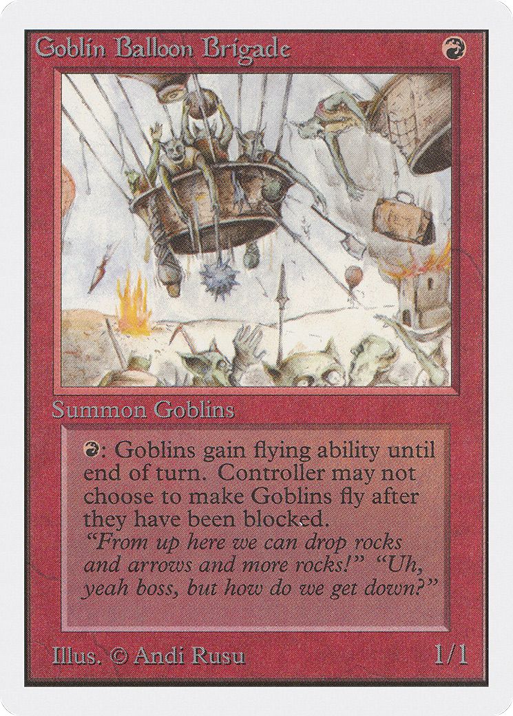 Goblin Balloon Brigade (2ED-154) - Unlimited Edition - Premium MTG Single from Wizards of the Coast - Just $1.71! Shop now at Game Crave Tournament Store