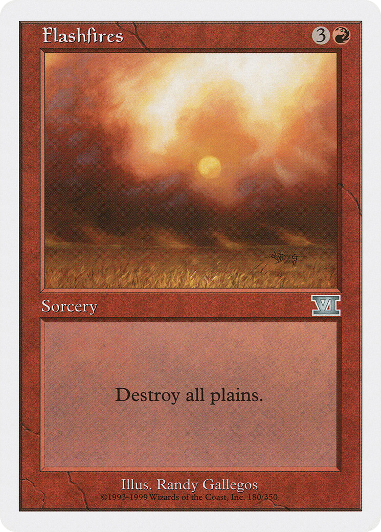 Flashfires (6ED-180) - Classic Sixth Edition - Premium MTG Single from Wizards of the Coast - Just $0.09! Shop now at Game Crave Tournament Store