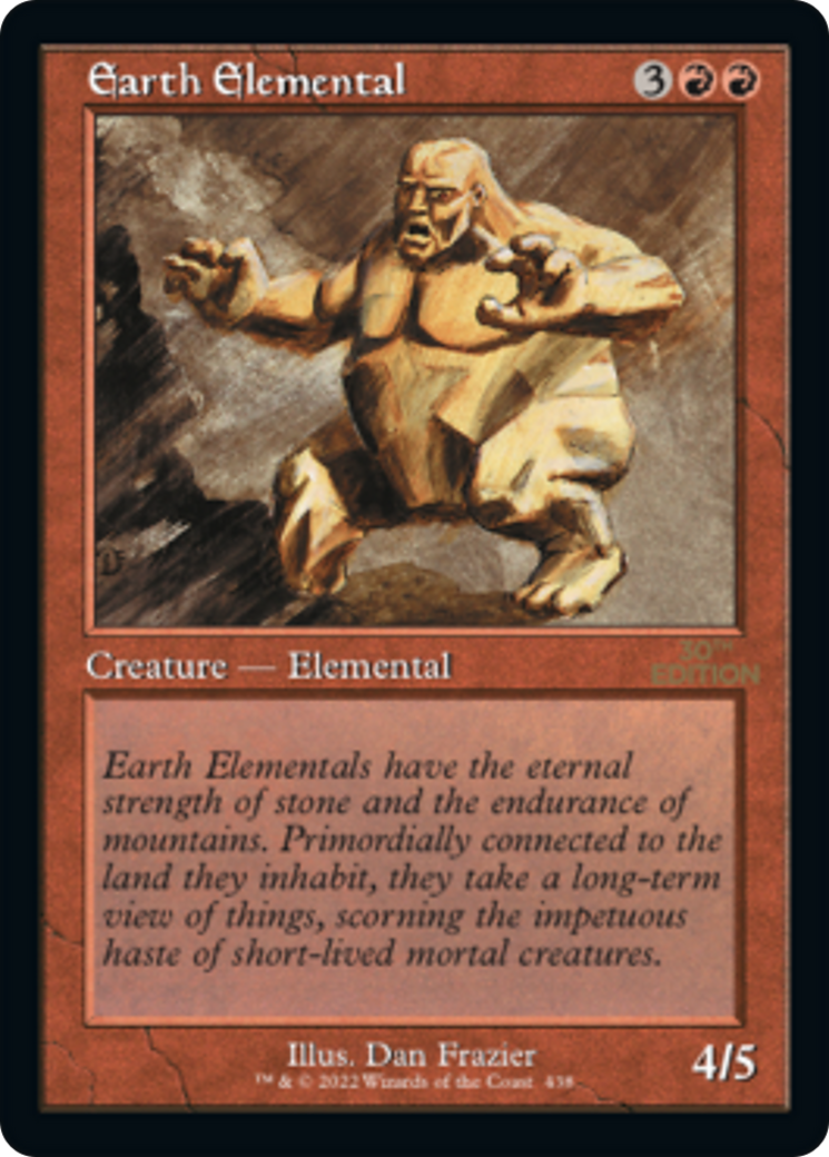 Earth Elemental (30A-438) - 30th Anniversary Edition - Premium MTG Single from Wizards of the Coast - Just $33.59! Shop now at Game Crave Tournament Store