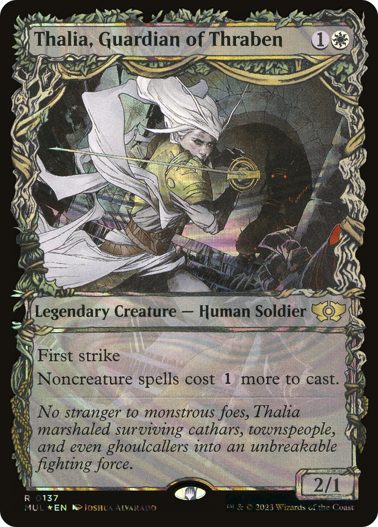 Thalia, Guardian of Thraben (MUL-137) - Multiverse Legends: (Showcase) Foil - Premium MTG Single from Wizards of the Coast - Just $2.84! Shop now at Game Crave Tournament Store