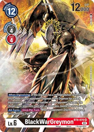 BlackWarGreymon (Alternate Art) (BT8-070) - New Awakening Foil - Premium Digimon Single from Bandai - Just $14.32! Shop now at Game Crave Tournament Store