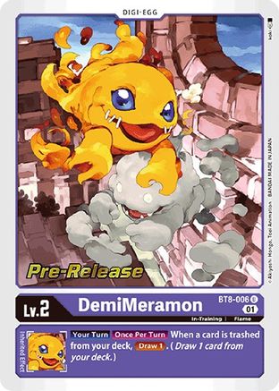 DemiMeramon (BT8-006) - New Awakening Pre-Release Cards Foil - Premium Digimon Single from Bandai - Just $0.64! Shop now at Game Crave Tournament Store