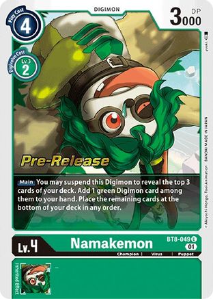 Namakemon (BT8-049) - New Awakening Pre-Release Cards Foil - Premium Digimon Single from Bandai - Just $1.28! Shop now at Game Crave Tournament Store