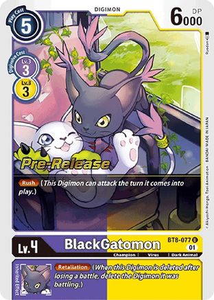 BlackGatomon (BT8-077) - New Awakening Pre-Release Cards Foil - Premium Digimon Single from Bandai - Just $6.13! Shop now at Game Crave Tournament Store