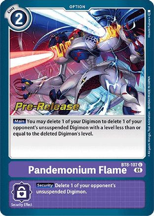 Pandemonium Flame (BT8-107) - New Awakening Pre-Release Cards Foil - Premium Digimon Single from Bandai - Just $2.64! Shop now at Game Crave Tournament Store